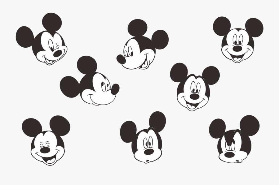 Ganpati Black And White Png - Small Mickey Mouse Face, Transparent Clipart