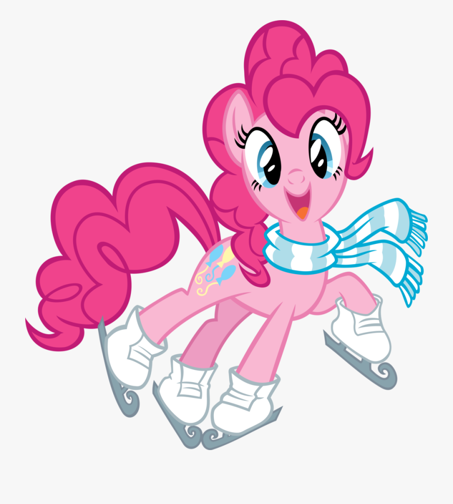 Friends Clipart Ice Skating - Mlp Pinkie Pie Winter, Transparent Clipart