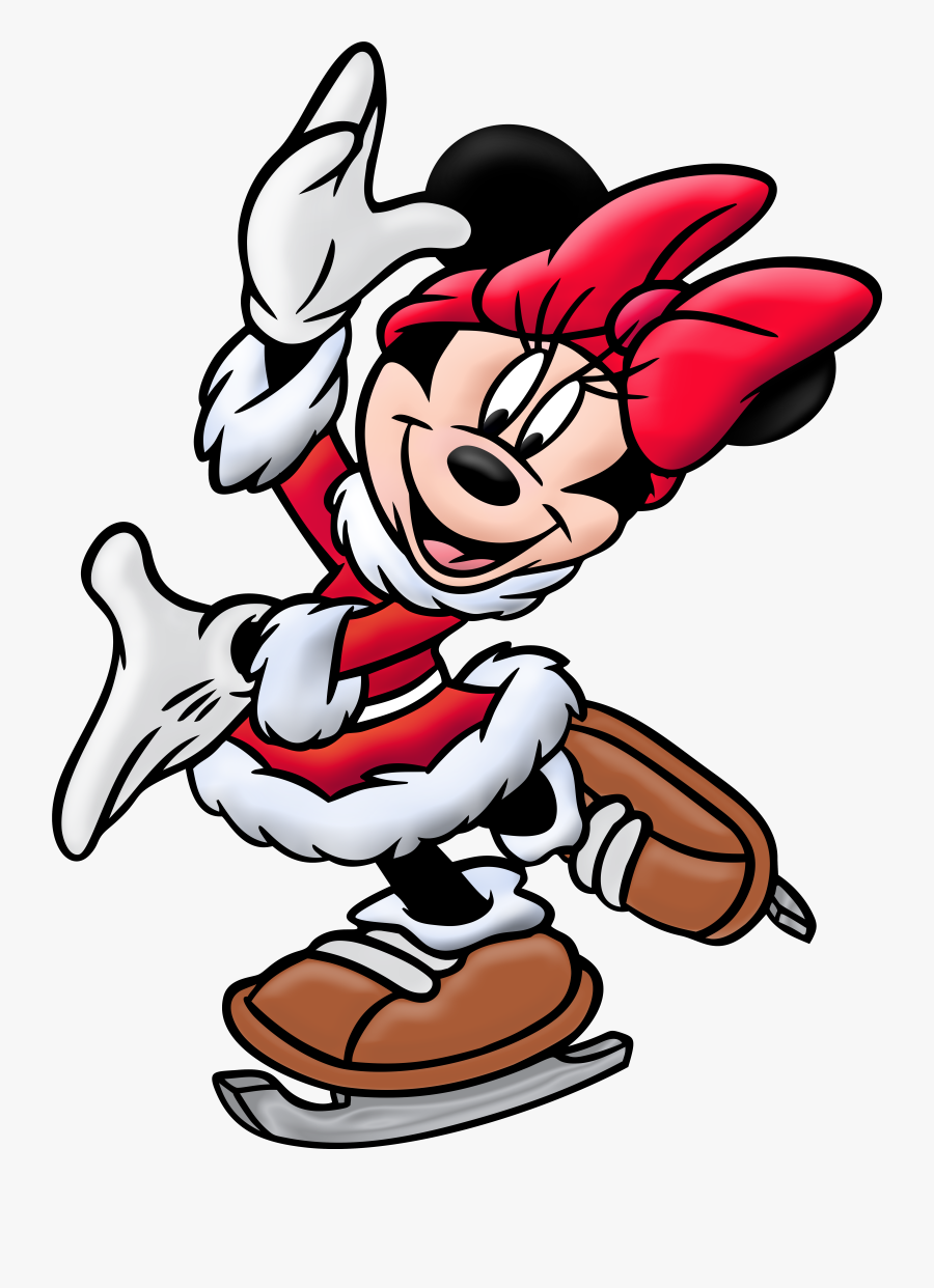 Mini Mouse Skating Transparent Cartoon, Transparent Clipart