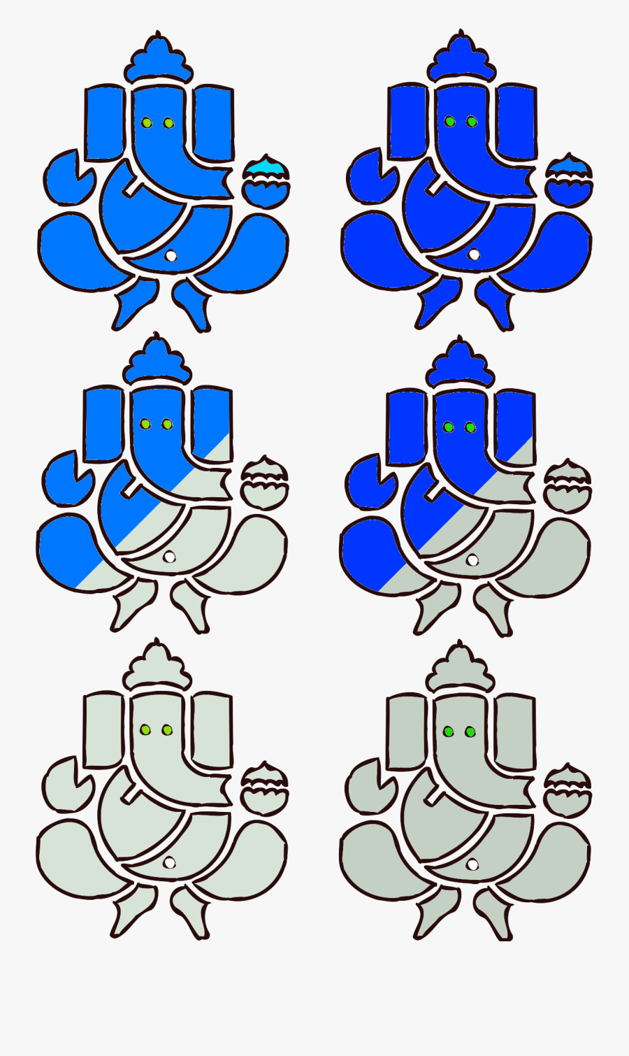 Blue Ganesha Clipart, Transparent Clipart