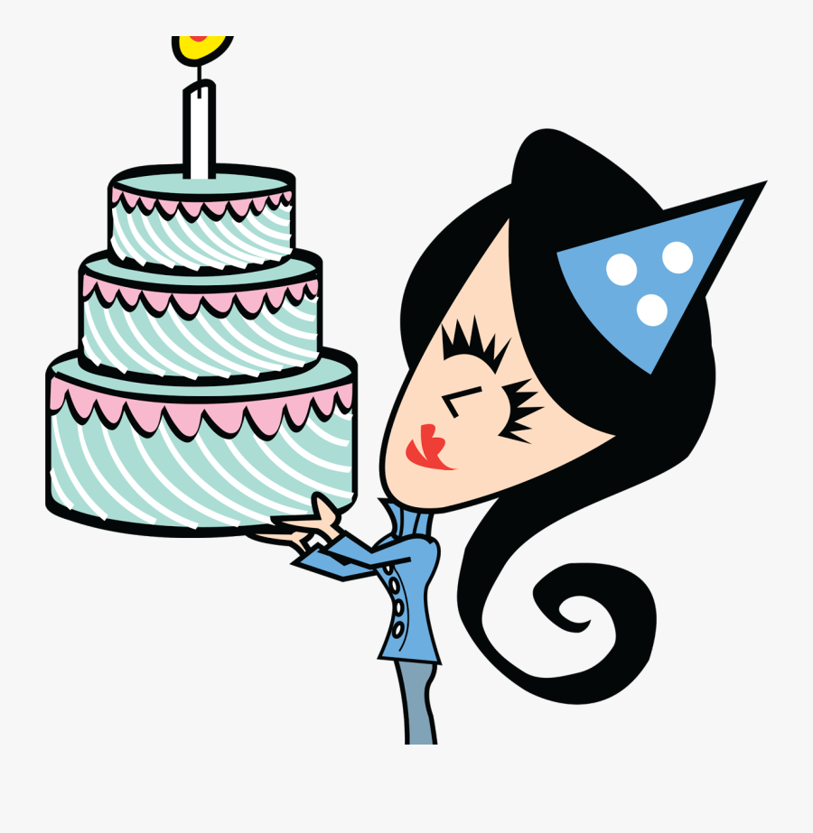 Marblehead School Of Raja - Happy Birthday Girls Clipart With Cake, Transparent Clipart