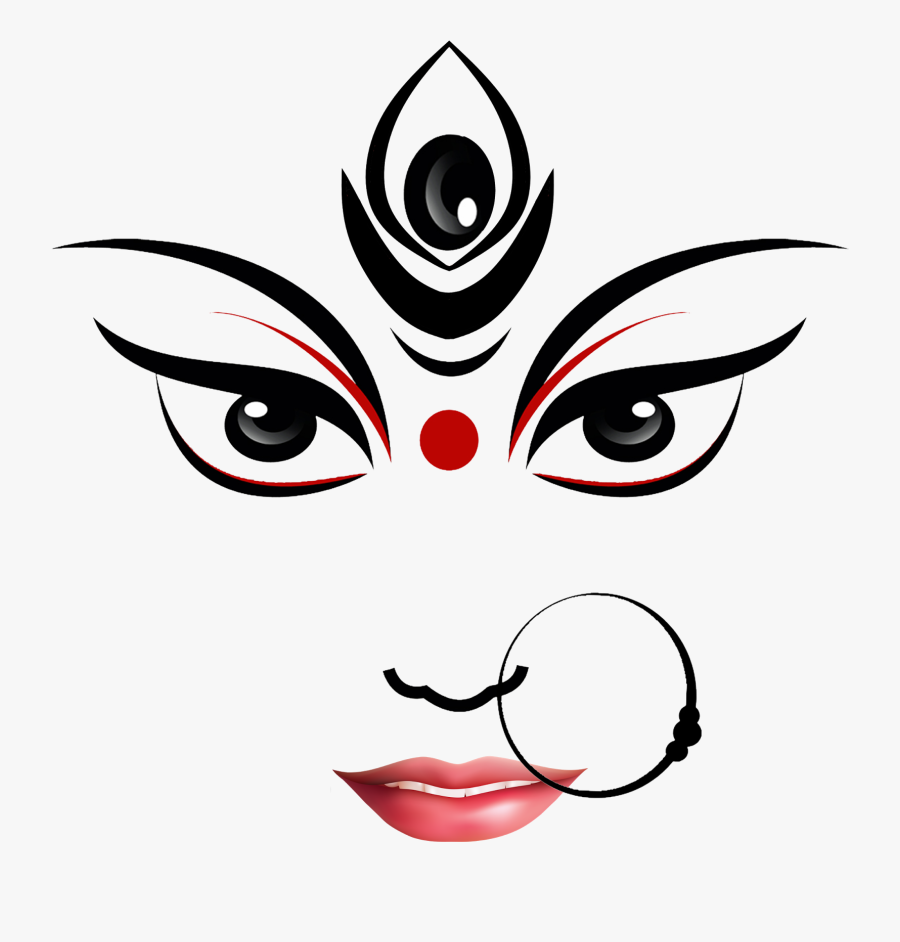 Durga Face Png - Navratri Png, Transparent Clipart
