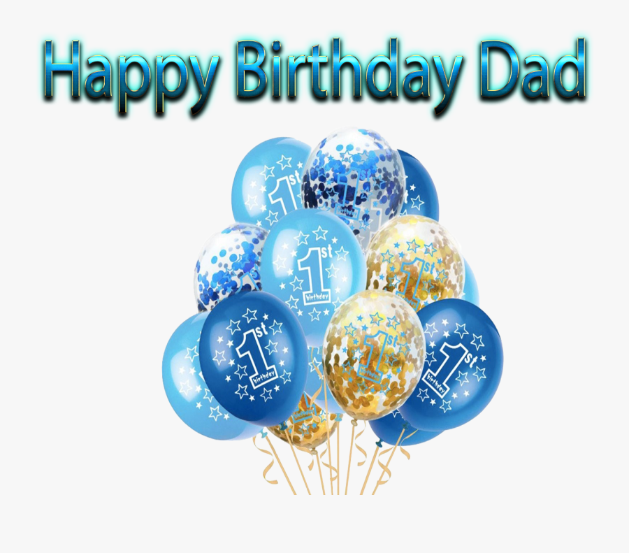 Happy Birthday Dad Png Clipart - 1st Birthday Balloons, Transparent Clipart