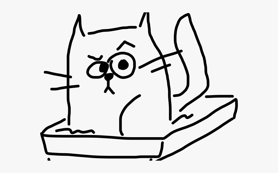 Kitten In Litter Box Clipart, Transparent Clipart