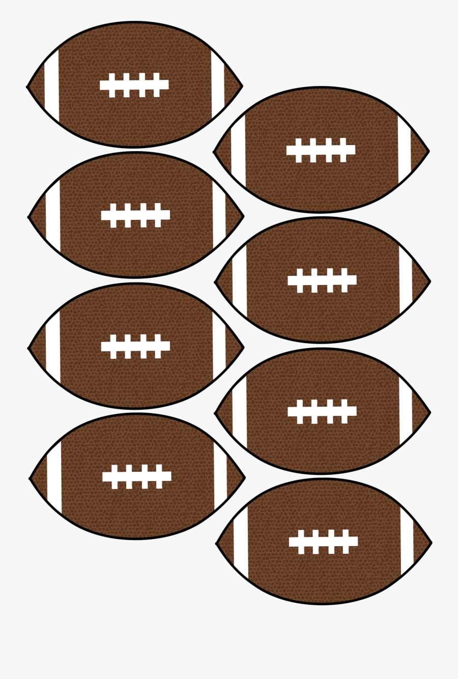 Football Garland Clipart - Small Printable Football, Transparent Clipart