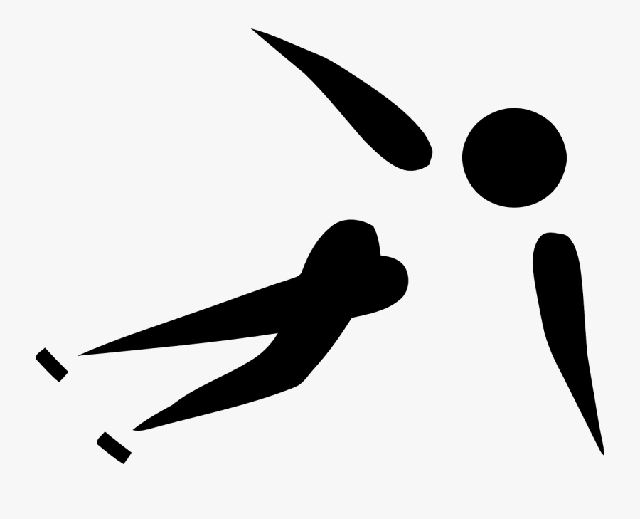 Skating, Ice Skater, Sign, Symbol, Silhouette, Ice - Speed Skating Silhouette Png, Transparent Clipart