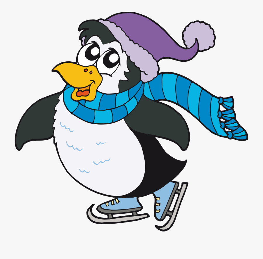 Ice Skating, Penguins, Applique, Group, Pin Pin, Christmas, - Ice Skating Penguin Cartoon Png, Transparent Clipart