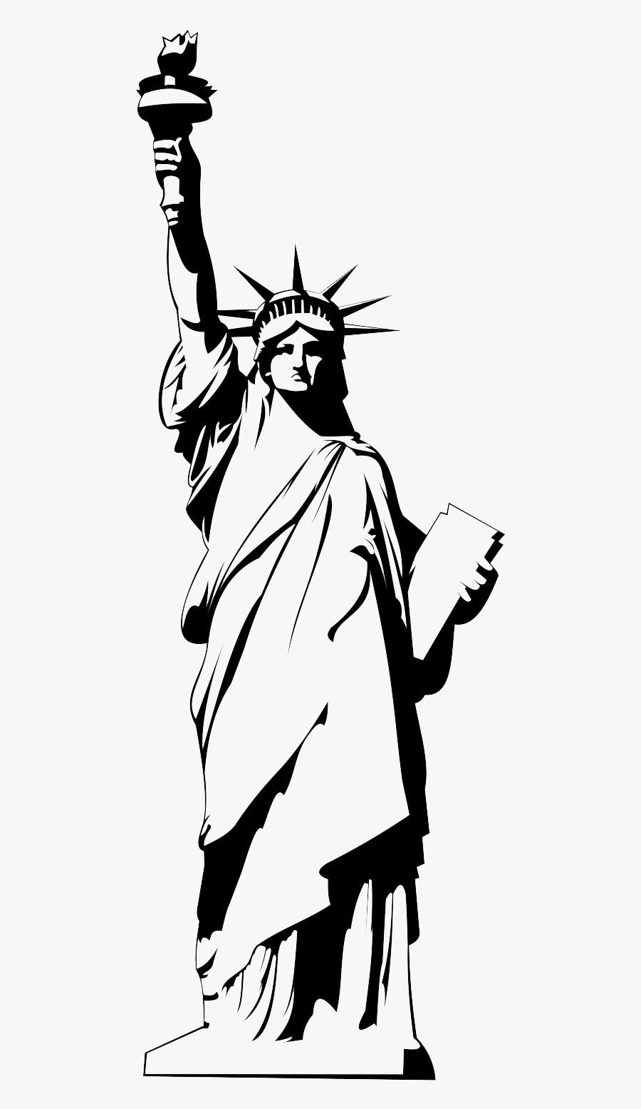 Statue Of Liberty Png Image - Statue Of Liberty Drawn, Transparent Clipart