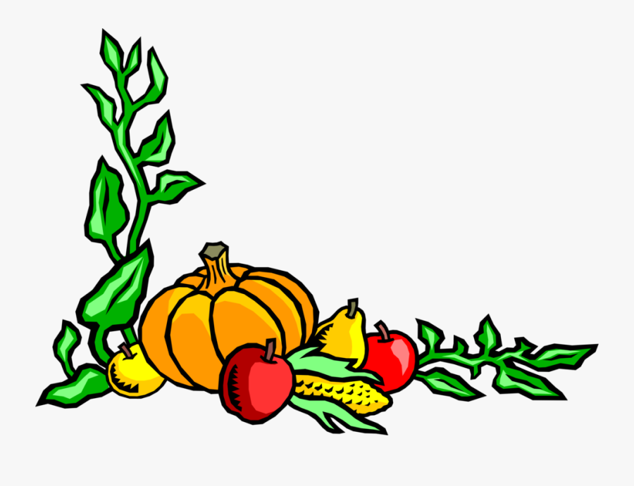 Harvest Corn Apples Vector, Transparent Clipart