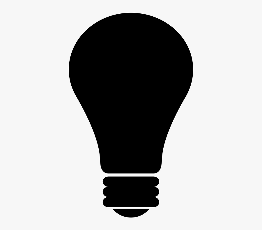 Light Bulb Silhouette Png, Transparent Clipart