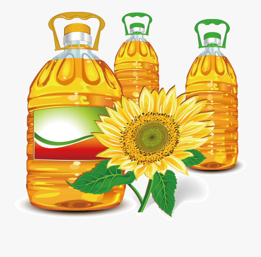 Sunflower Olive Clip Art - Refined Sunflower Oil Plants, Transparent Clipart