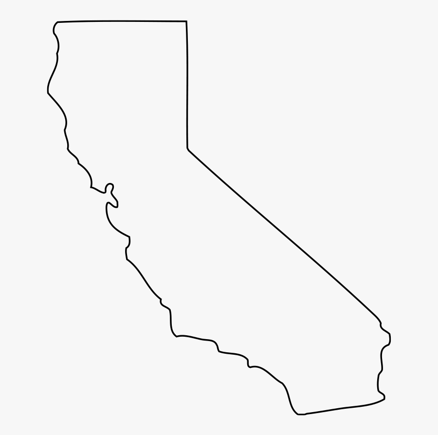 Clip Art Clip Art Transprent Png - California Outline Map, Transparent Clipart
