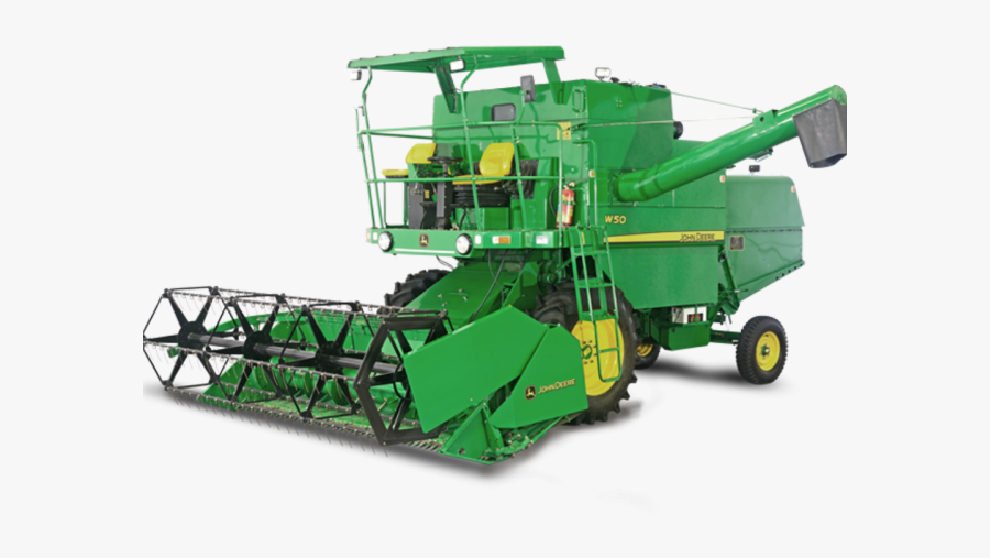John Deere W50 Combine Harvester, Transparent Clipart