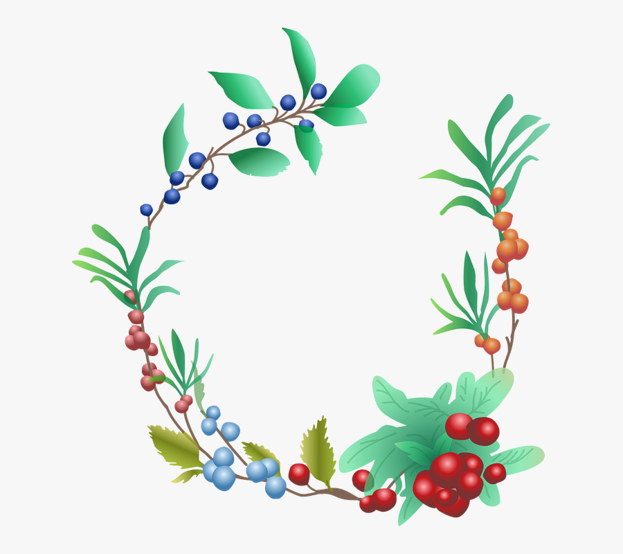 Berries Fruit Free Vector - Blomsterkrans Png, Transparent Clipart