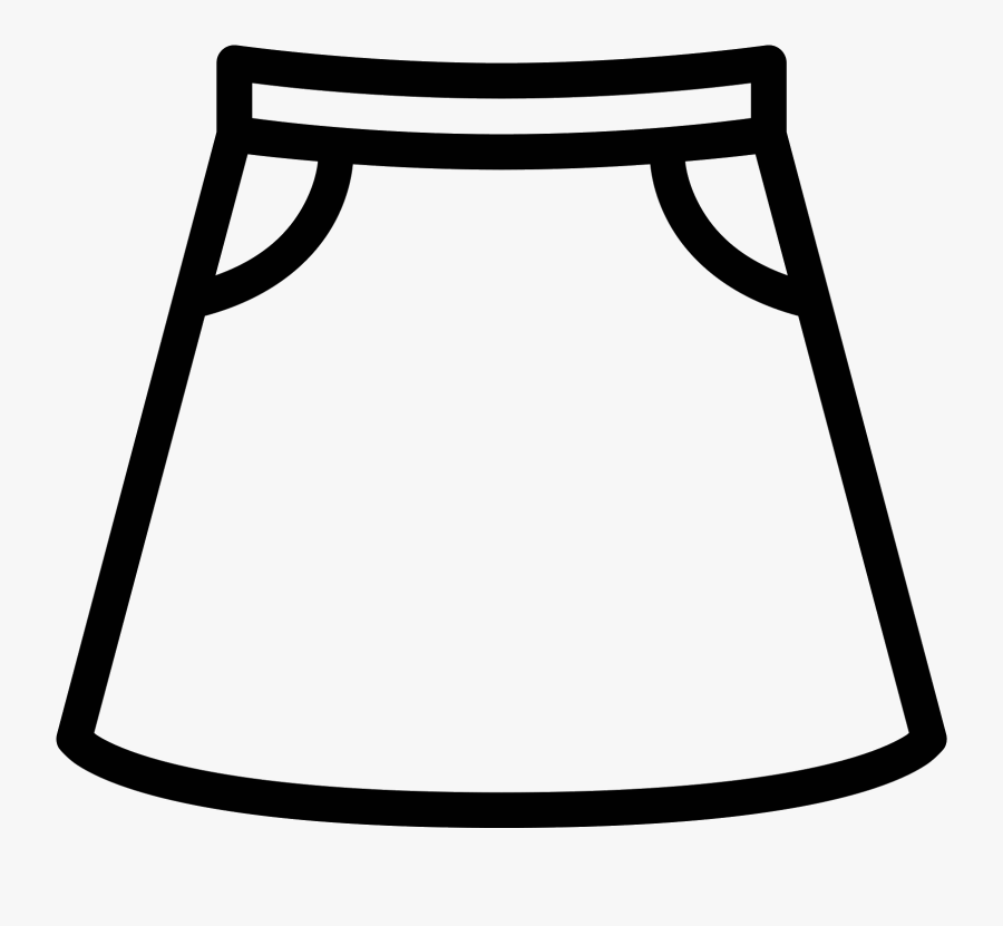 Short Skirts Black And White Clipart - Clothes To Colour, Transparent Clipart