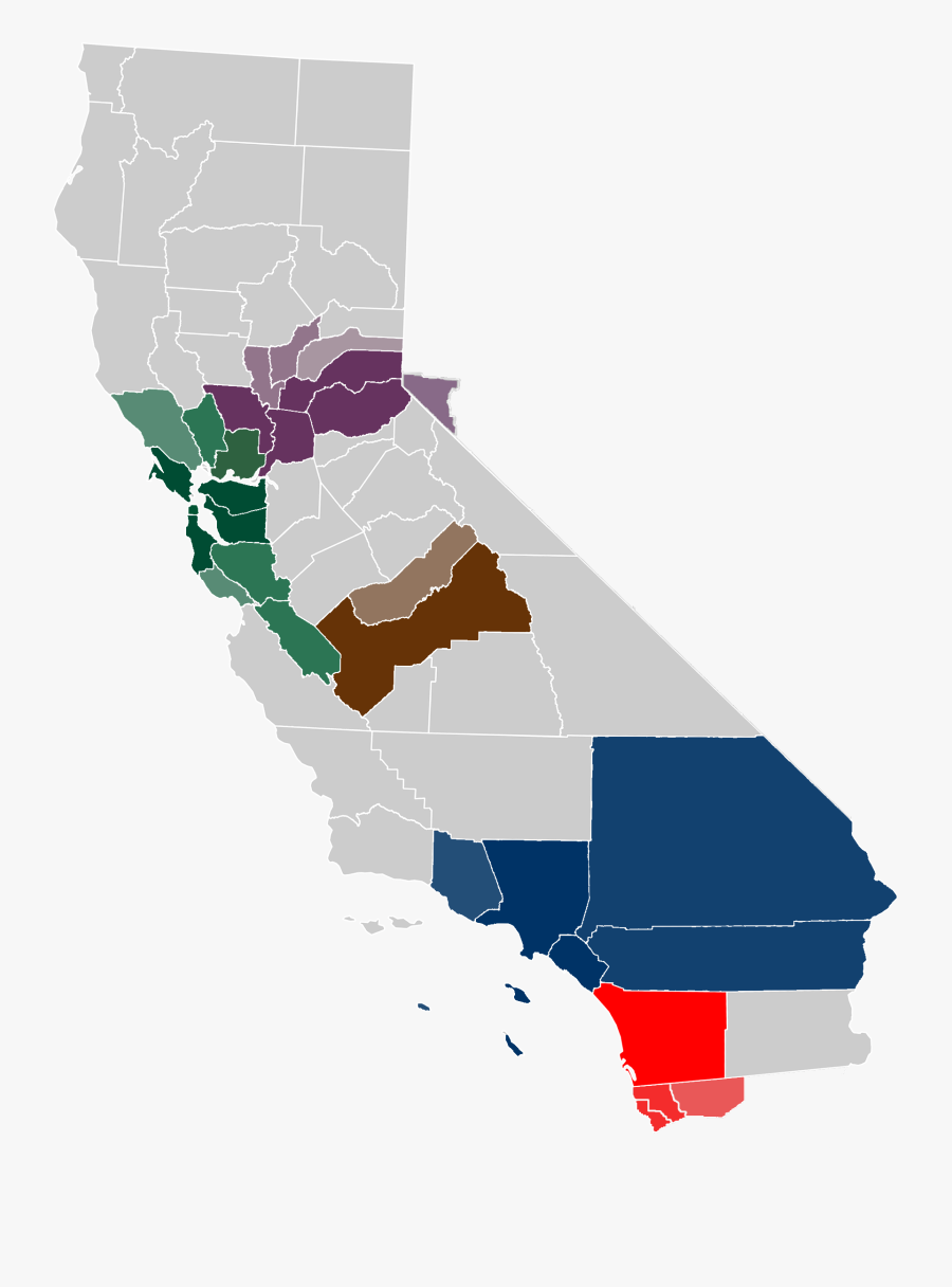 California Map, Transparent Clipart