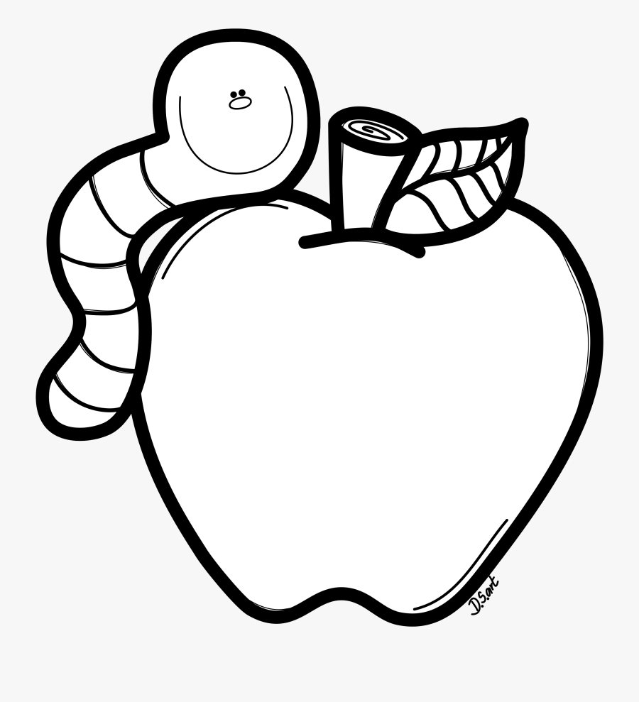 Crealo Tu *✿* Apple Seeds, Johnny Appleseed, Back To - Melonheadz Back To School Clipart Black And White, Transparent Clipart