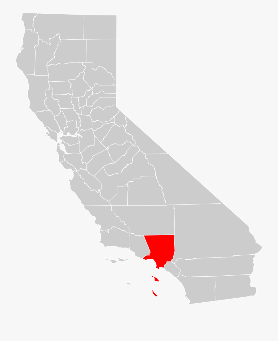 Los Angeles On California Map, Transparent Clipart