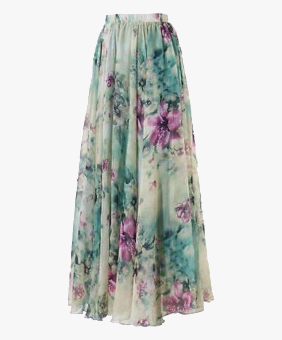 Floor Length Skirt Png Clipart - Long Skirt Floral Print, Transparent Clipart