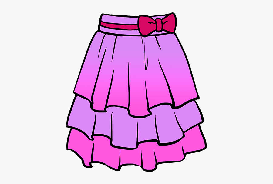 How To Draw A Skirt - Drawing Pictures Of Skirt, Transparent Clipart
