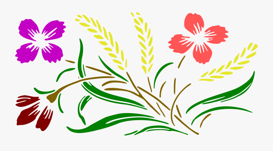 Art,petal,seed Plant - Flower Design With Colour, Transparent Clipart