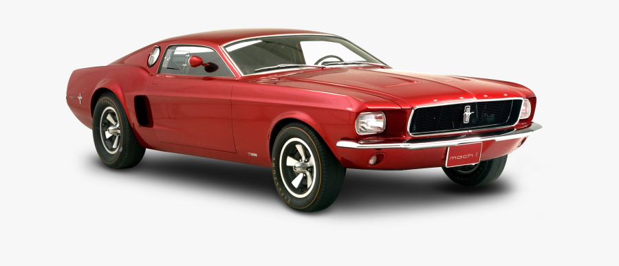 Clip Art Classic Car Banner Black - 1966 Mustang Mach 1, Transparent Clipart