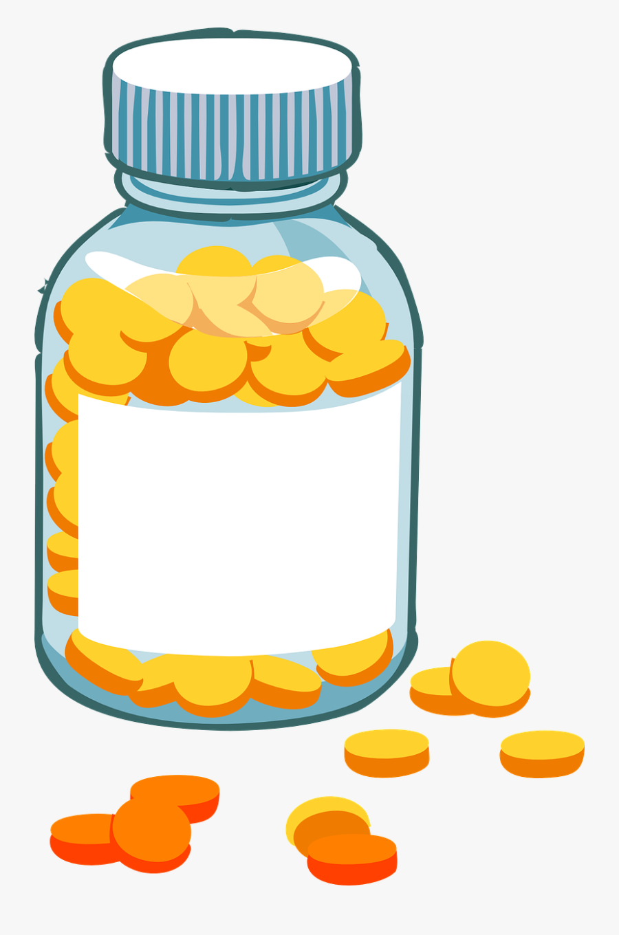 Medicine Clipart Obat - Pill Bottle Clip Art, Transparent Clipart