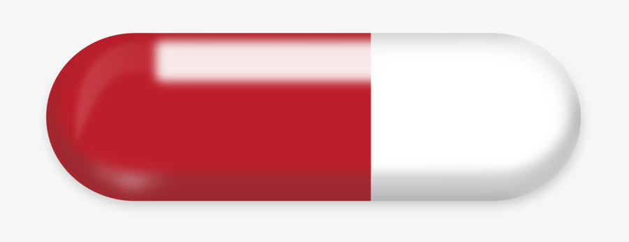 Red And White Pill Clip Arts - Pill Red And White, Transparent Clipart