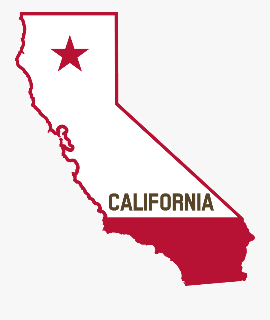 Transparent Us Maps Clipart - State Of California, Transparent Clipart