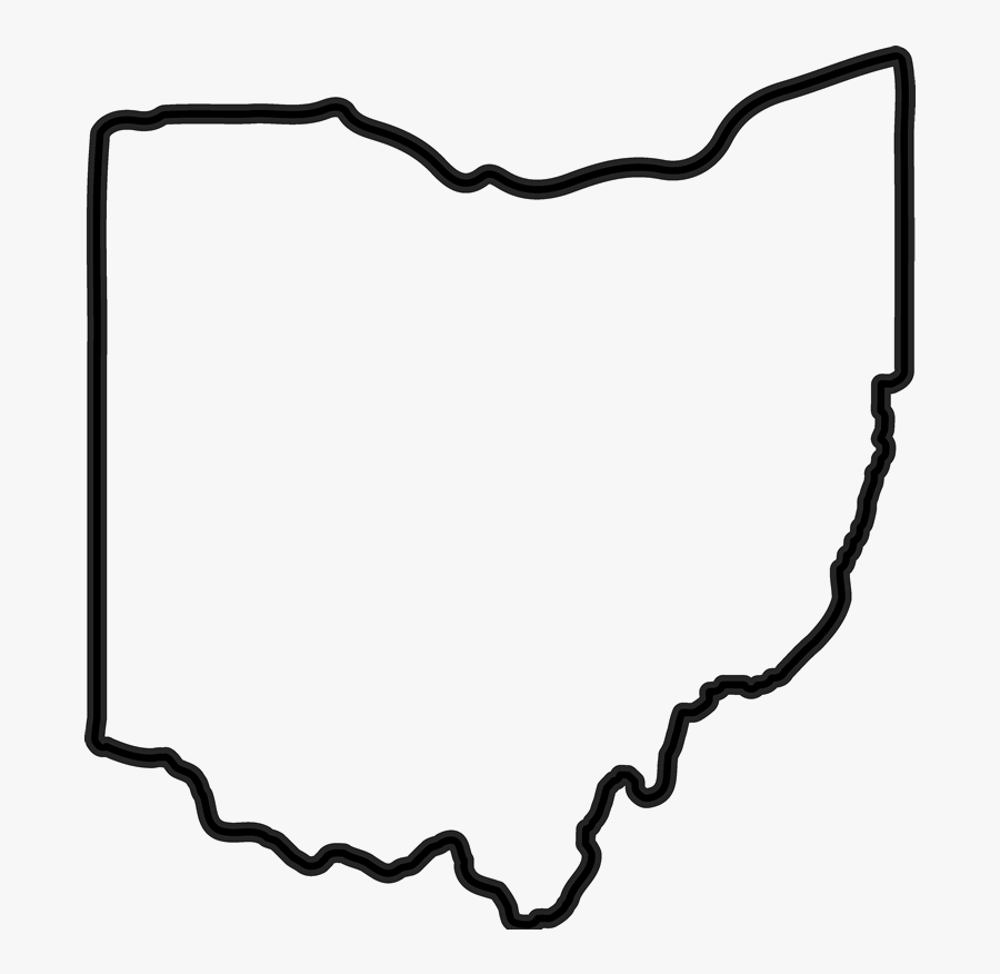 Ohio Outline Rubber Stamp - Transparent Ohio State Outline, Transparent Clipart