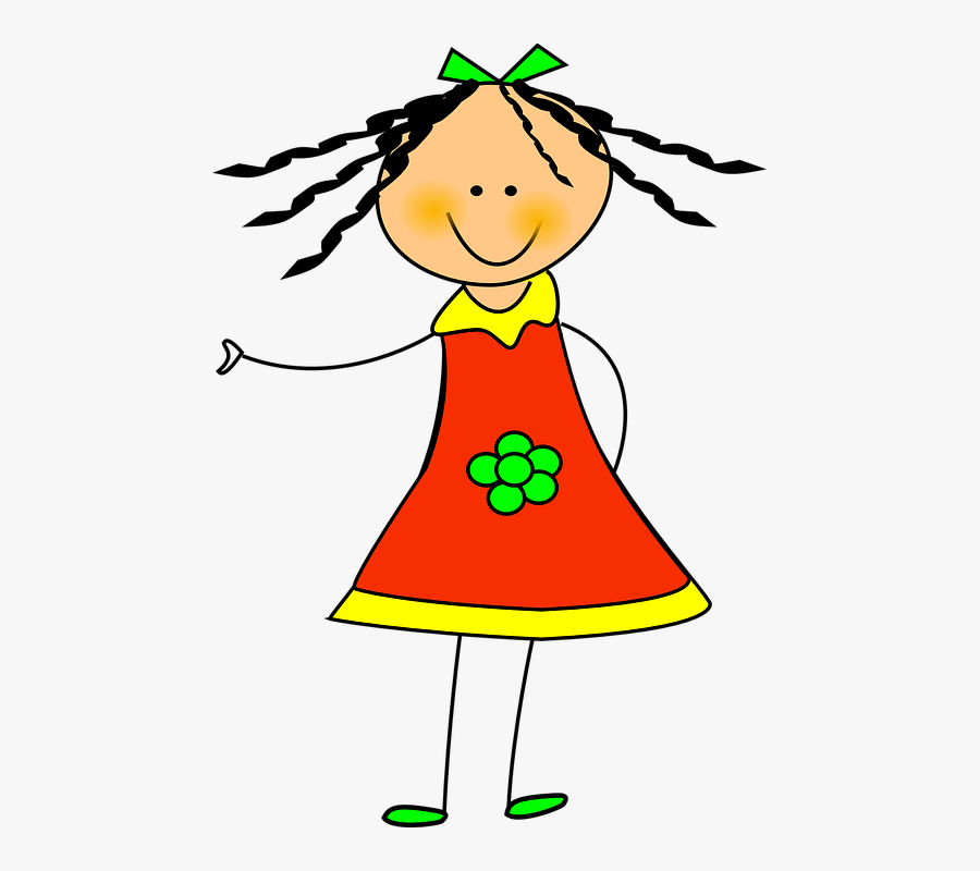 Girl, Doll, Toy, Cute, Waving, Skirt - Doll Clip Art, Transparent Clipart