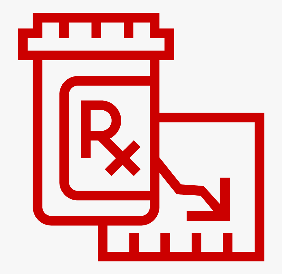 Icon Of Pill Bottle With Declining Chart Clipart , - Medication Bottle Clip Art, Transparent Clipart