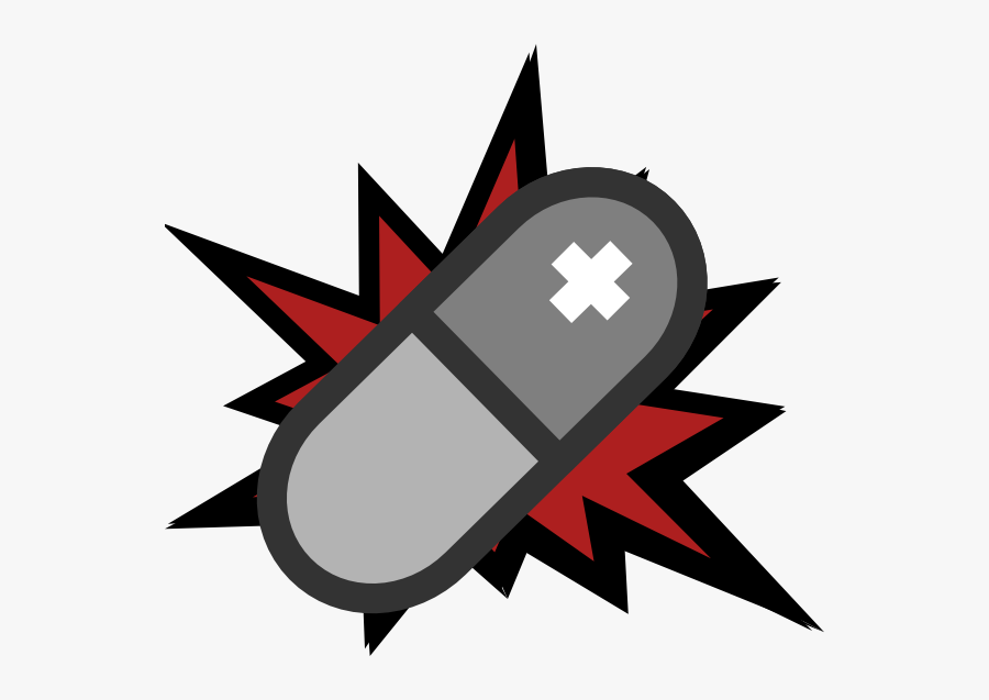 Pill Exploding Clip Art - Comic Book Pow Png, Transparent Clipart