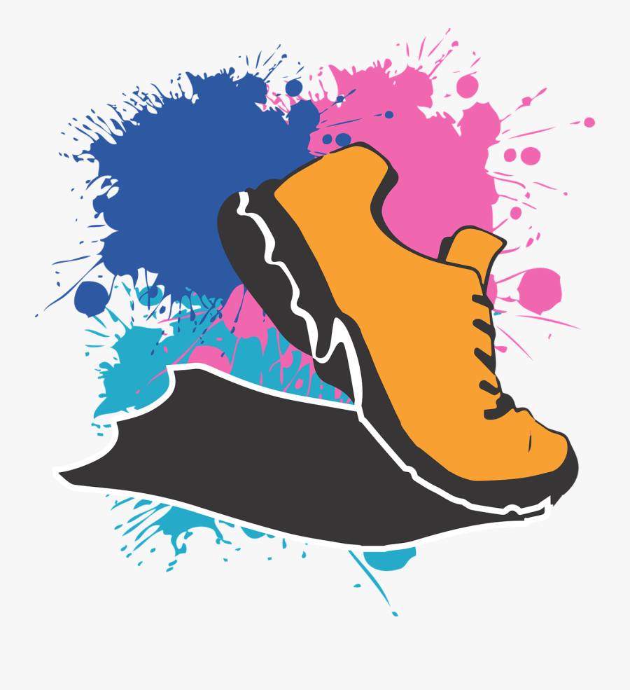 Running Shoes Clipart 5k Run - Running Shoes Cartoon Png, Transparent Clipart