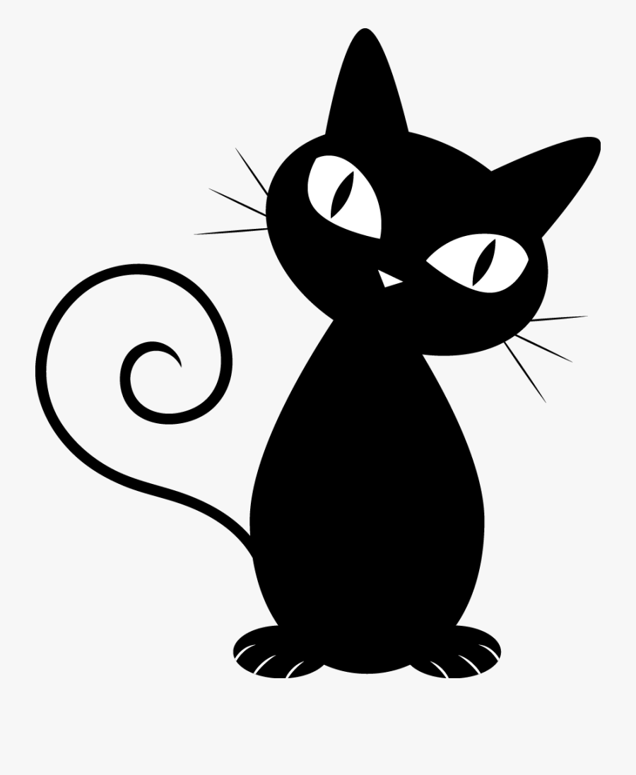 Cat - Gatos Negros De Caricaturas, Transparent Clipart