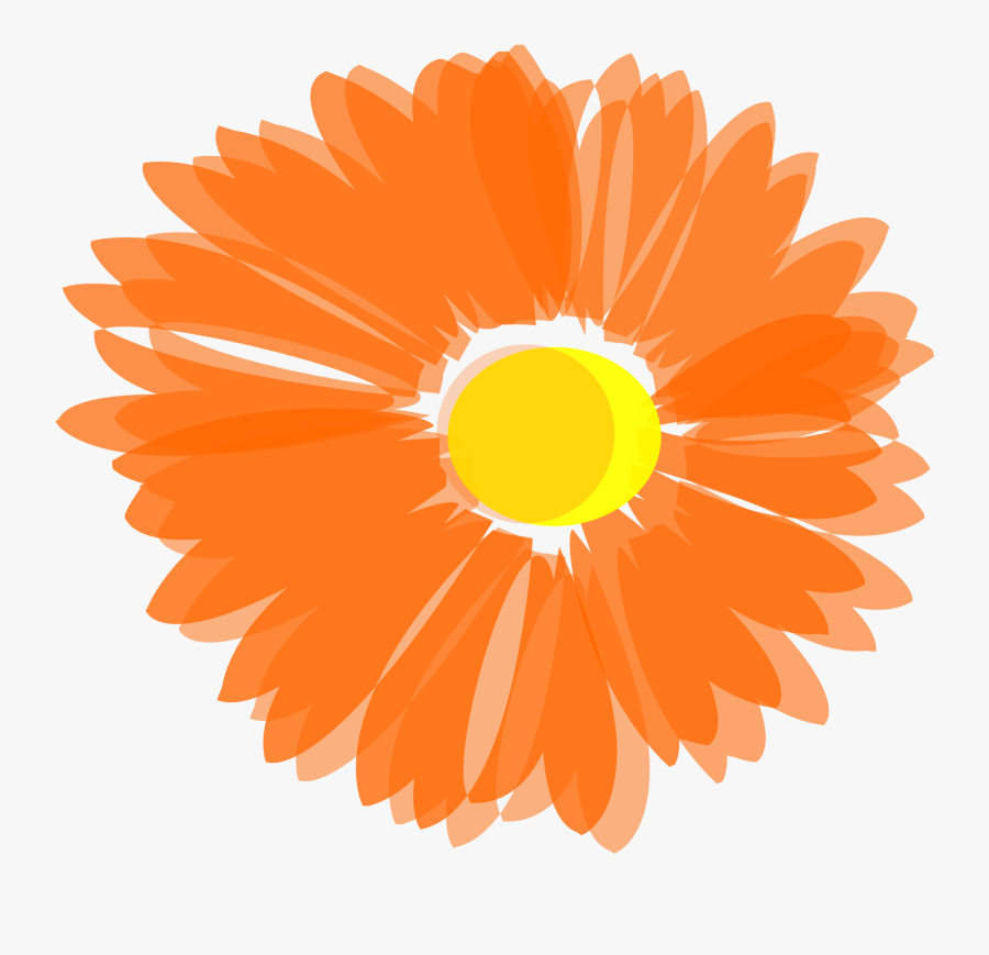Orange Flower Clipart Free Download - Orange Flowers Clip Art, Transparent Clipart