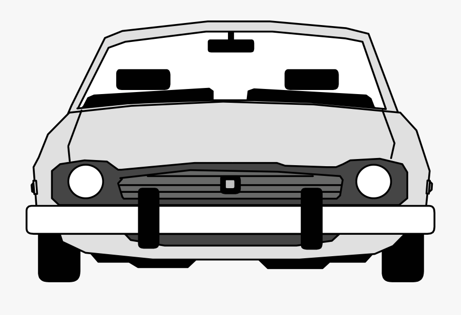 Car Clipart Front View - Car Front Window Cartoon, Transparent Clipart