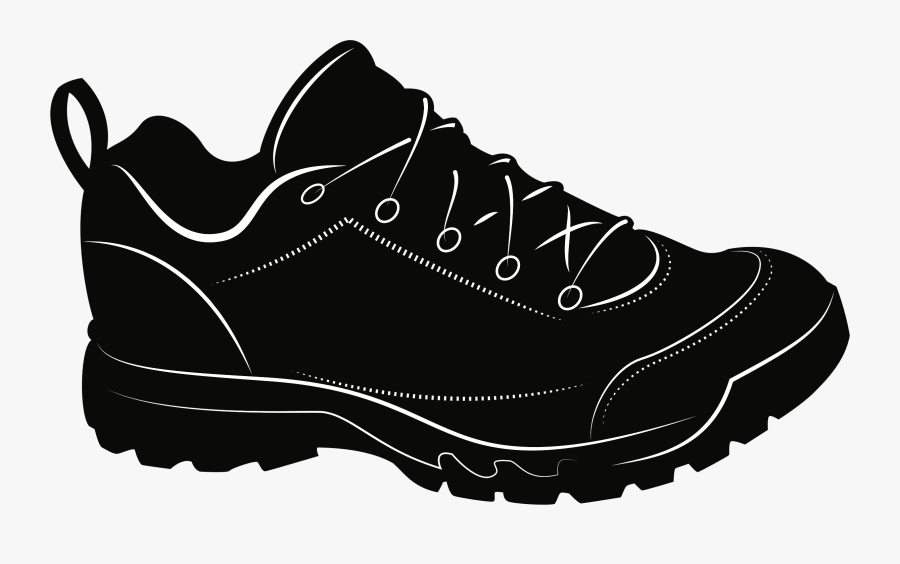 Walking Shoe,monochrome Photography,cross Training - Black Sneakers Clipart, Transparent Clipart