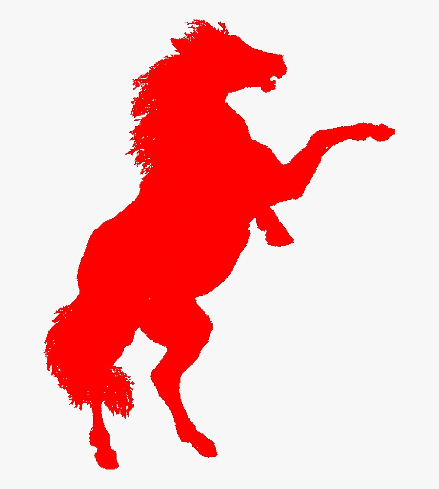 Running Mustang Clip Art - Red Horse Logo Png, Transparent Clipart