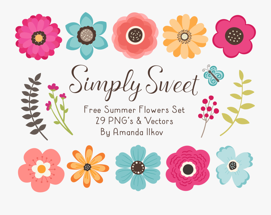 Cute Flower Clipart, Transparent Clipart