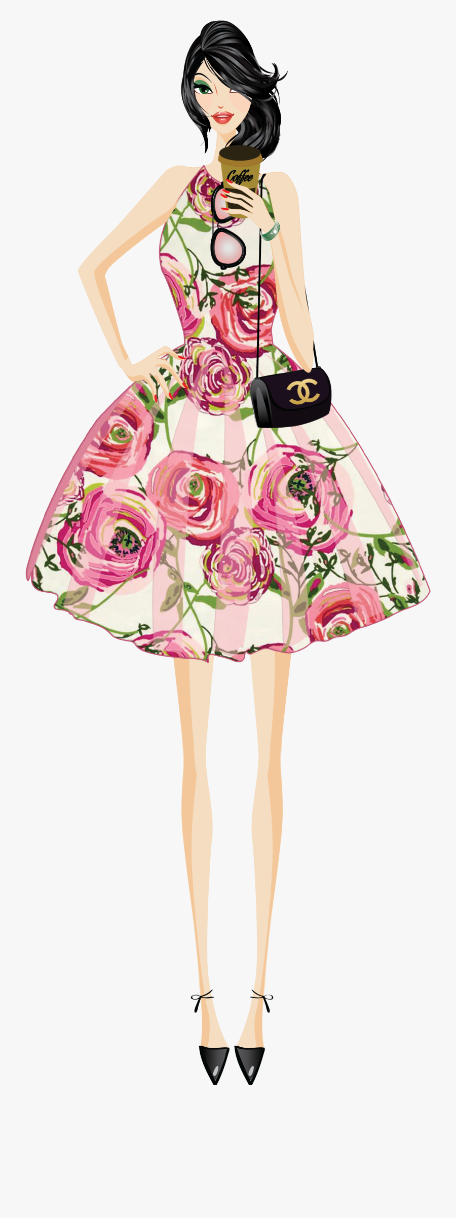 Picture Freeuse Fashion Girl Clip Art - Fashion Girl Clip Art, Transparent Clipart