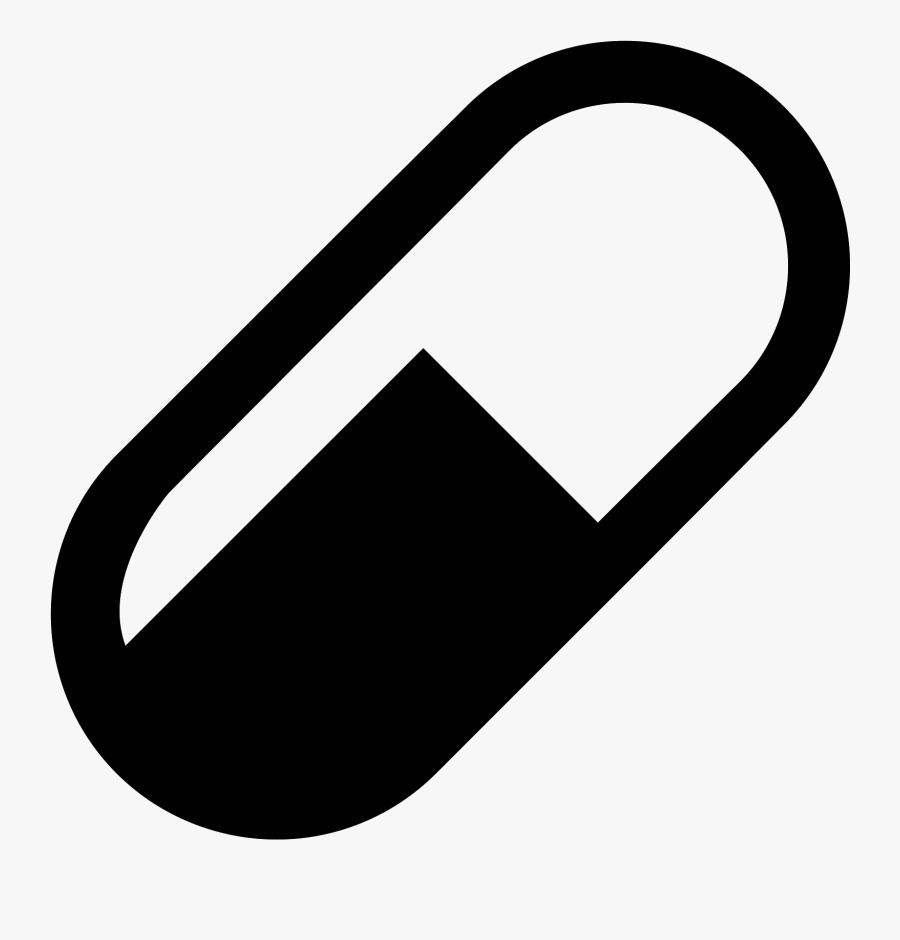 Clip Art Pills Silhouette - Pill Icon Png, Transparent Clipart