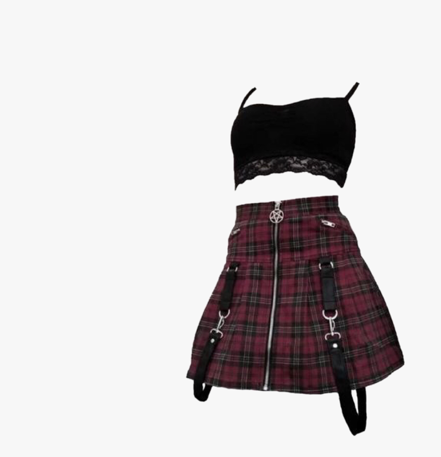 Transparent Skirts Clipart - Grunge Fashion, Transparent Clipart