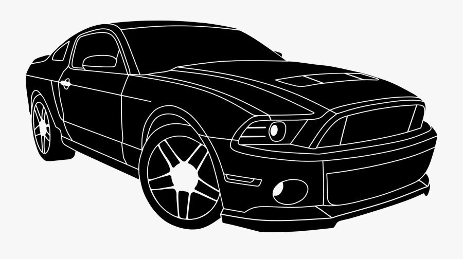 Transparent Vcarve Clipart - Ford Mustang Clip Art, Transparent Clipart