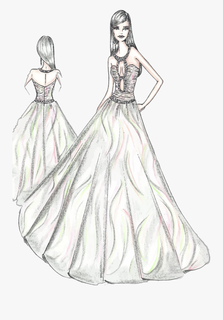 Drawing Fashion Sketch Dress Illustration, Transparent Clipart