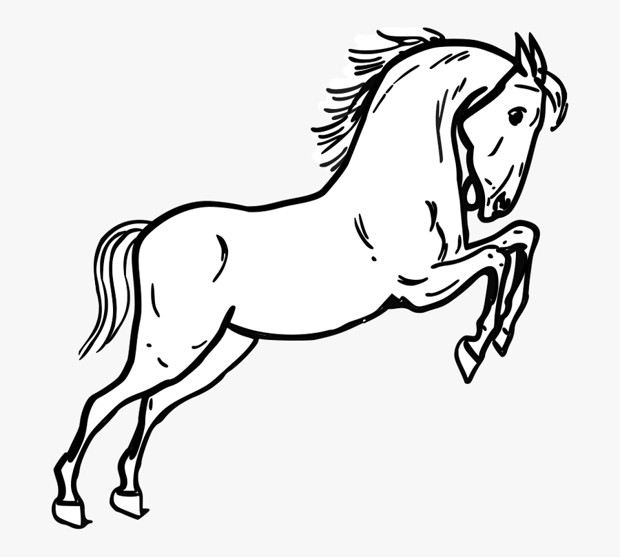 Mustang Clipart Horse Coloring - Horse Clip Art, Transparent Clipart