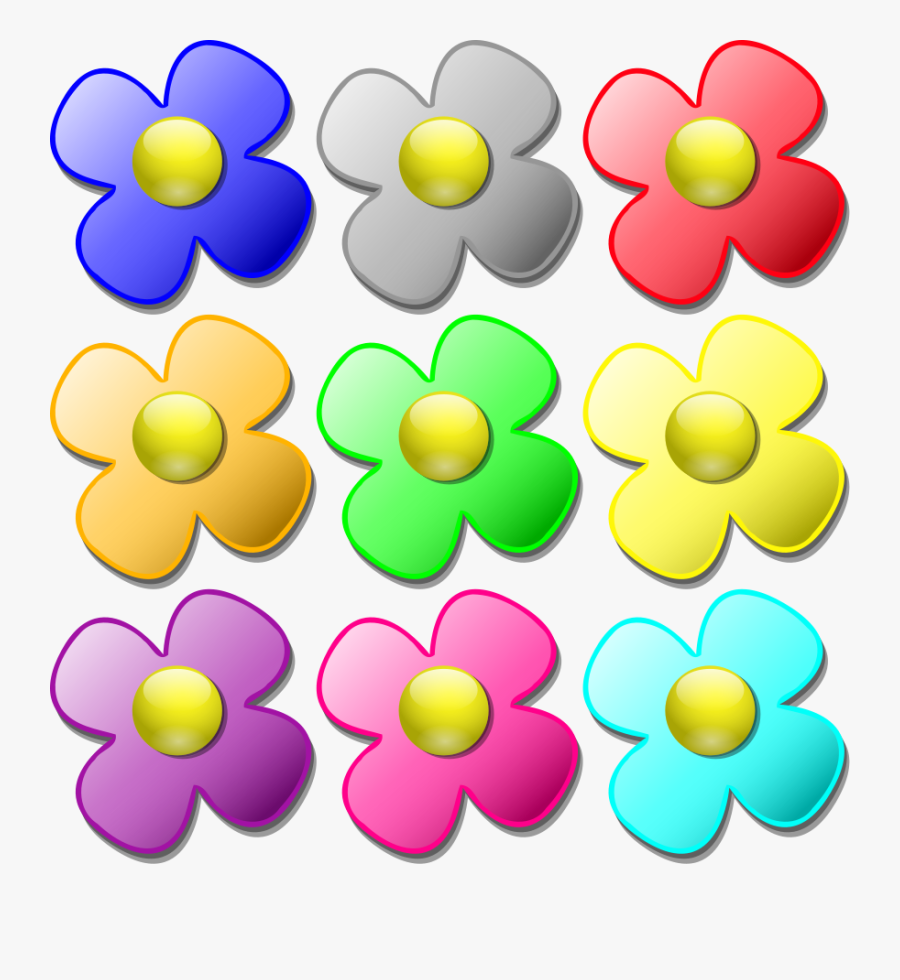 Buttercup Clipart Tiny Flower - Different Color Flower Clipart, Transparent Clipart