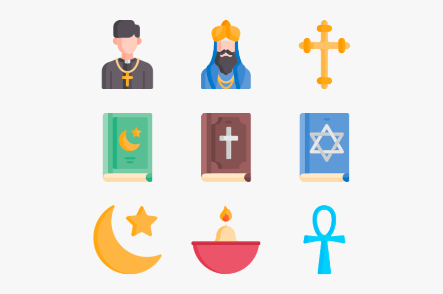 Religion Icons Free Vector - Imagenes De Religion Png, Transparent Clipart