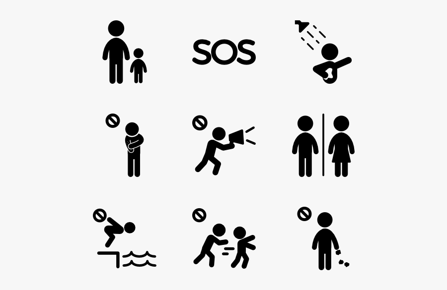Swimming Pool Rules Icon, Transparent Clipart