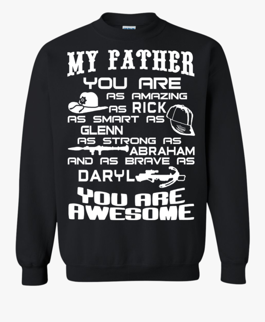Download Father"s Day Shirts The Walking Dead Rick - Long-sleeved T-shirt, Transparent Clipart